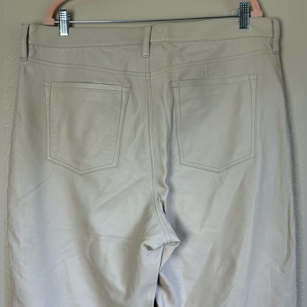 Banana Republic genuine leather mid rise skinny pants - Picture 4 of 10